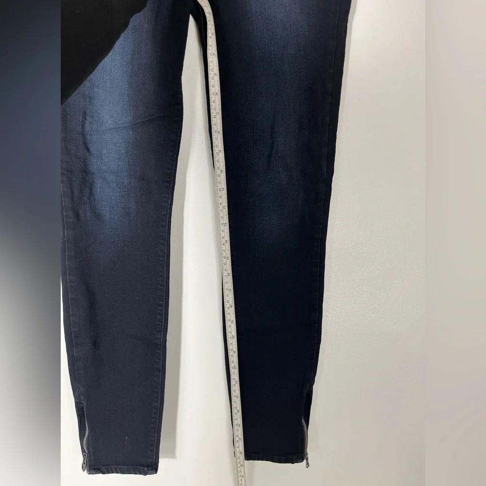 PAIGE Denim Jill Zip Style Skinny Jeans Womens Size 30 Dark Wash USA Made - Picture 9 of 16